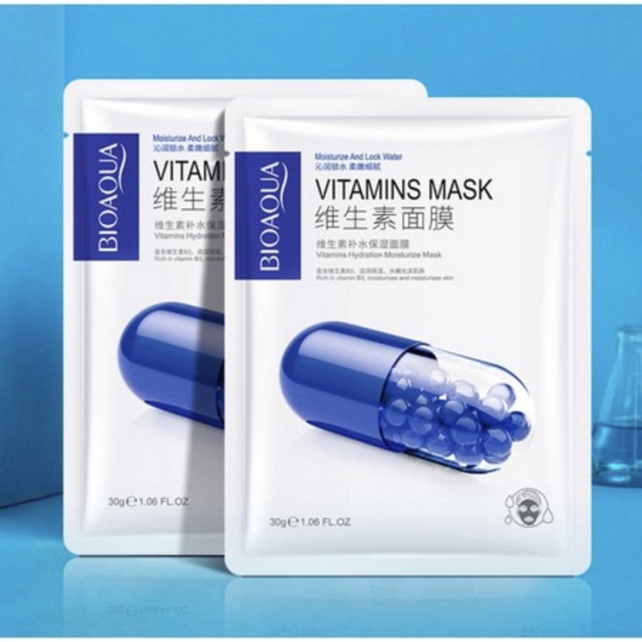 Vitamin Ice Cream Mask VitC Masker Wajah Vitamin C Capsule Pil Vitamins BQ003