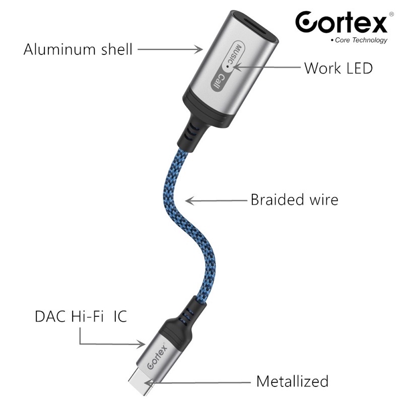 Cortex MH306 Tipe c to Lightning Headset Splitter Type C Adapter Converter / Pad Pro Mac Samsung