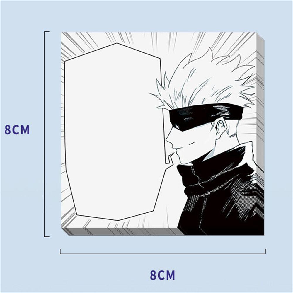 Agustina Jujutsu Kaisen Memo Pad Lucu Perlengkapan Sekolah Alat Tulis Sekolah Gojou Satoru Bantalan Tulisan Perlengkapan Siswa Anime Sticky Notes