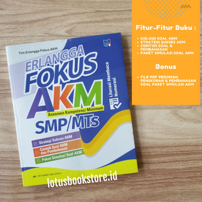 Erlangga Fokus AKM SD SMP SMA SMK / Buku Erlangga Original-SMP