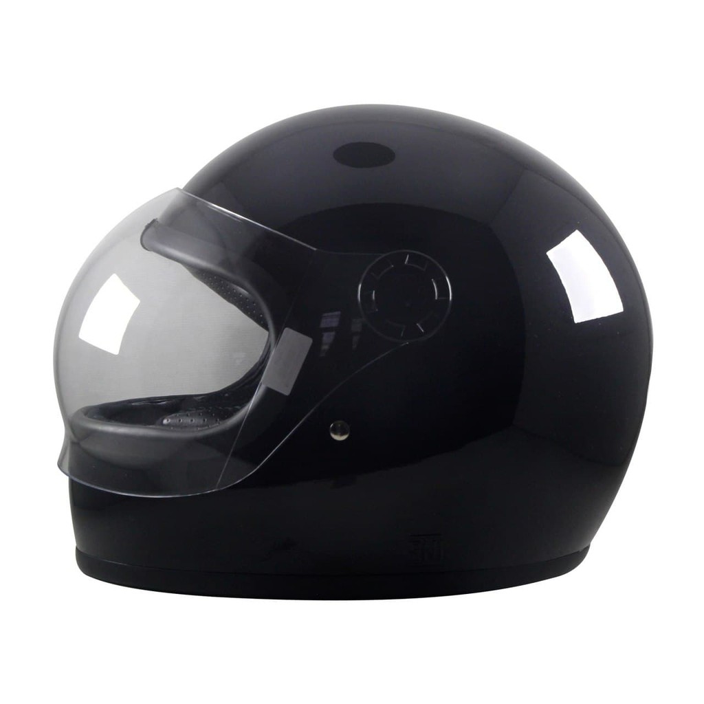 Helm Cakil Gringgo Fullface Black Glossy (Retro / Vintage / Klasik / Vespa )