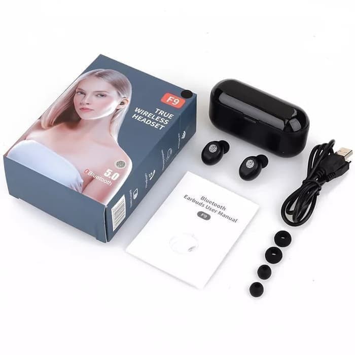 Headset Wireless Amoi F9 Bluetooth V5.0 Earphone Fingerprint