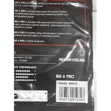 Senar raket badminton senar leonepro bg 6 pro original