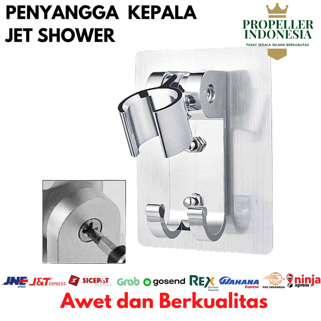 Dudukan Penyangga Shower Bidet Gantungan Kepala Shower Tempel