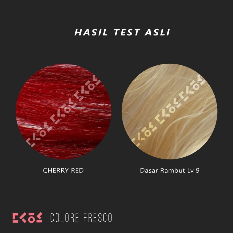 COLORE FRESCO CHERRY RED CAT RAMBUT MERAH MARUN BAHAN DASAR AIR TANPA TAMBAHAN DEVELOPER