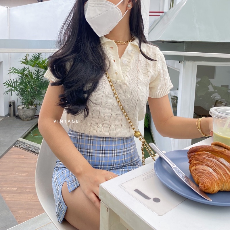 BLOUSE WANITA ANABELLE TOP BASIC CASUAL