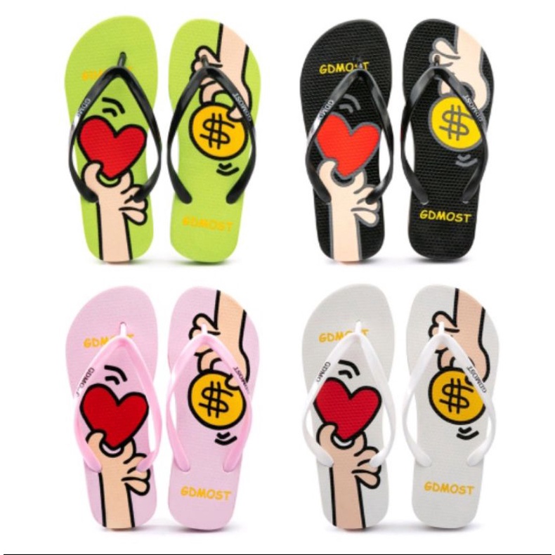 sandal jepit wanita model love money