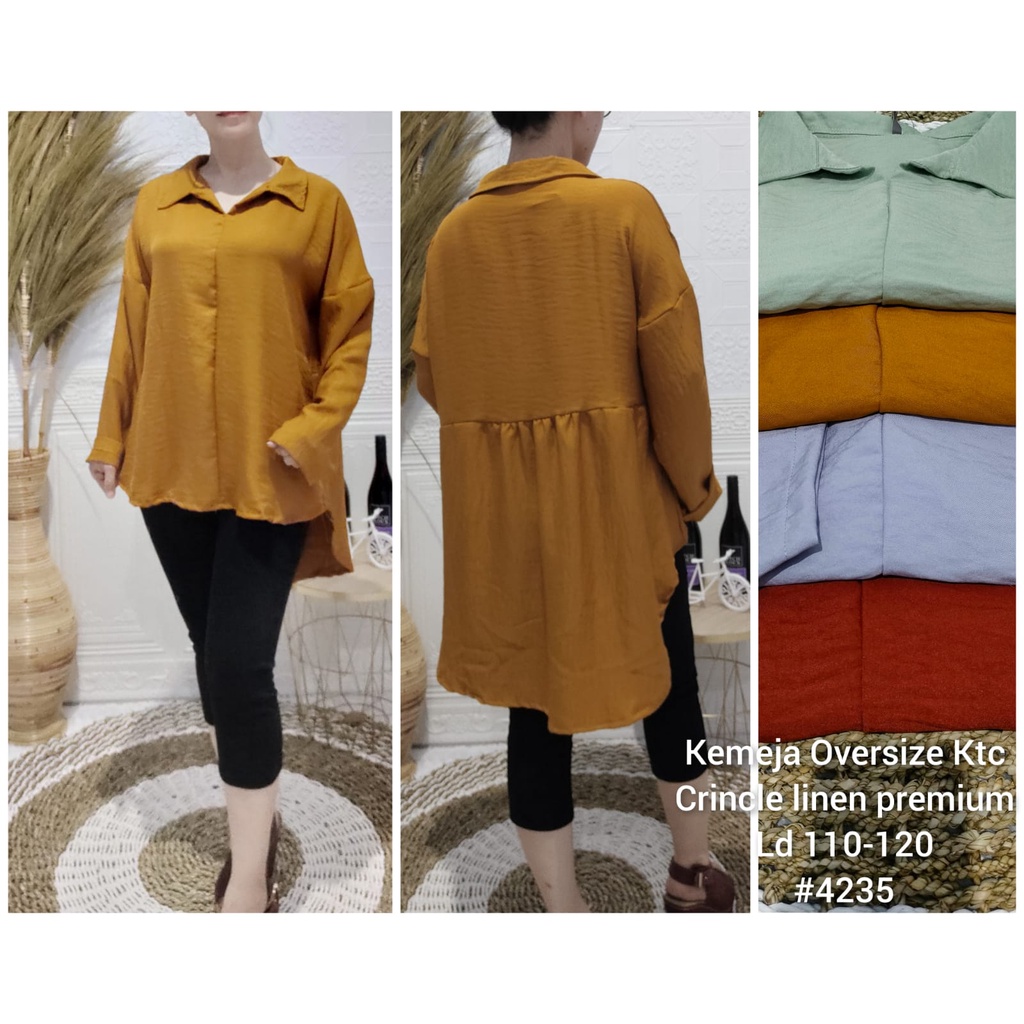 Kemeja Oversize Crincle 4235