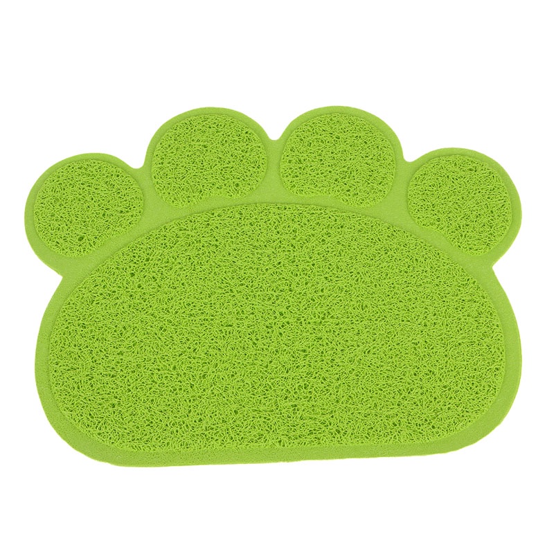 Zzz Tatakan PVC Bentuk Kaki Anjing Peliharaan Puppy Untuk Piring Mangkuk Makan Mat Wipe Cle