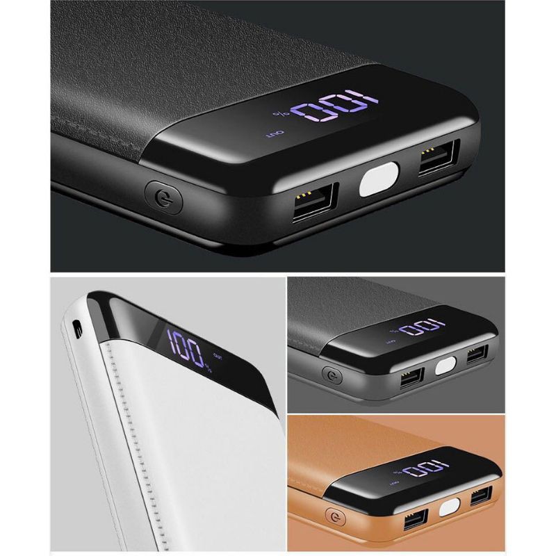 Power Bank Quick Charge 2 Port 20000mAh + LED Flash 