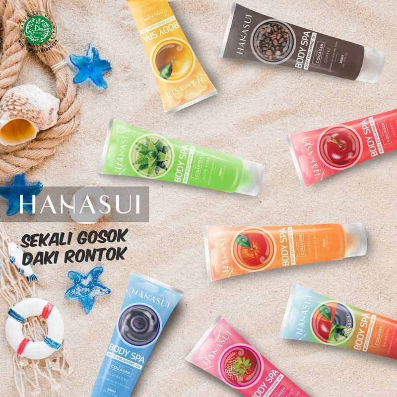 HANASUI BODY SPA /Body Exfoliating Gel with Collagen 300ml