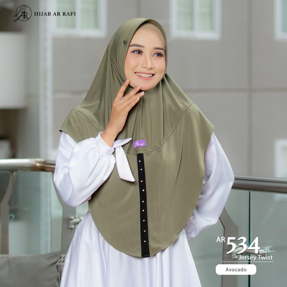 HIJAB ARRAFI AR 534 - HIJAB INSTAN - KERUDUNG ARAFI - KERUDUNG INSTAN - JILBAB INSTAN-AVOCADO