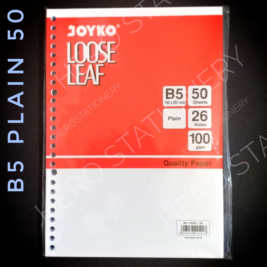 

Joyko kertas isi file loose leaf plain polos B5 50 lembar