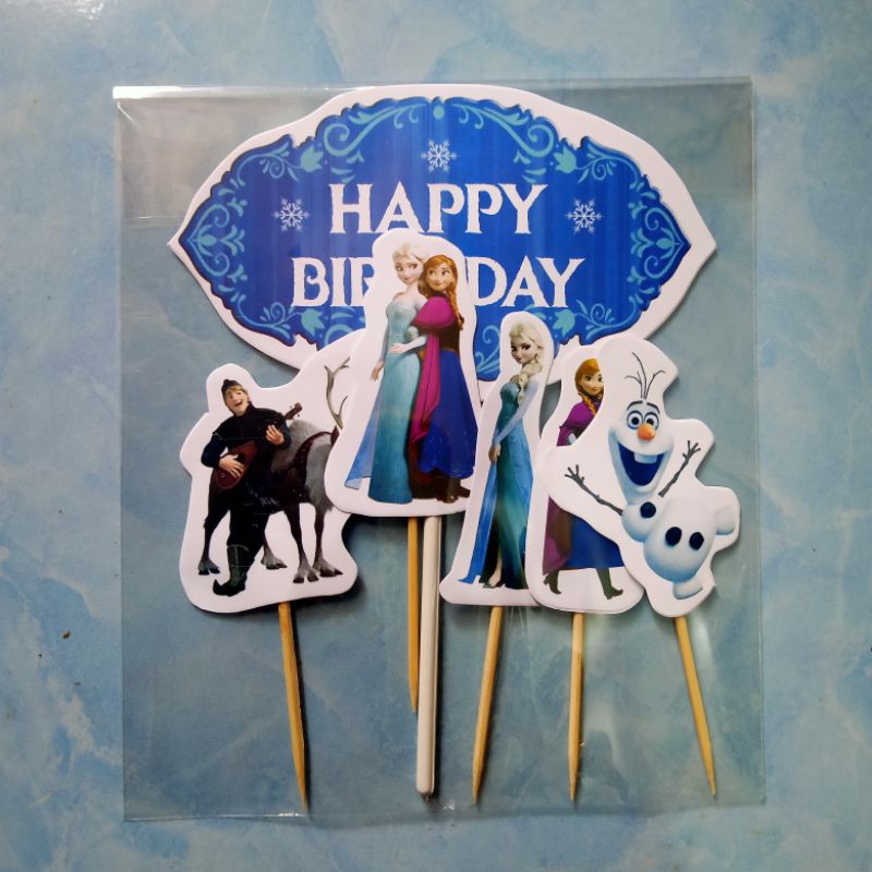Topper Kue Ulang Tahun Karakter Frozen