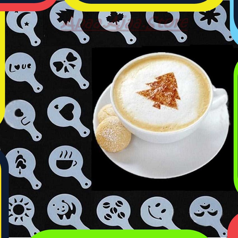 Bayar Ditempat Cetakan Busa Foam Kopi Latte Art 16 PCS - JJYE01