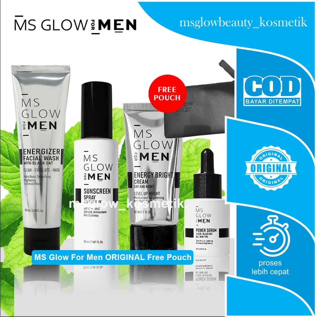 Jual MS Glow For Men ORIGINAL Free Pouch - MS Glow Man - Paket ...