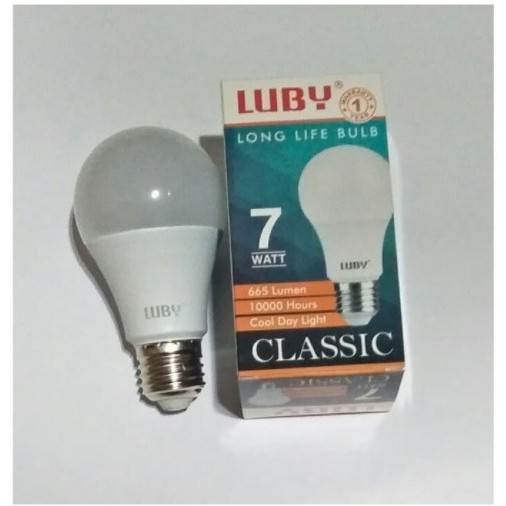 Luby Classic 7w Lampu Bohlam LED 7 Watt Bulb PUTIH