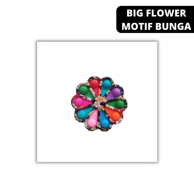 (MI) Mainan Pop It Simple Dimple Pedang Kapak Mainan Anak Senjata Terbaru-BIG FLOWER MOTIF