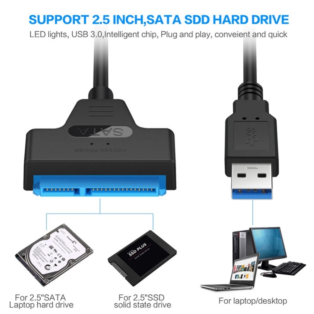 Kabel usb usb sata sata 3ke usb 3.0 Konektor Kabel Komputer usb 2.0 sata Adapter Cable