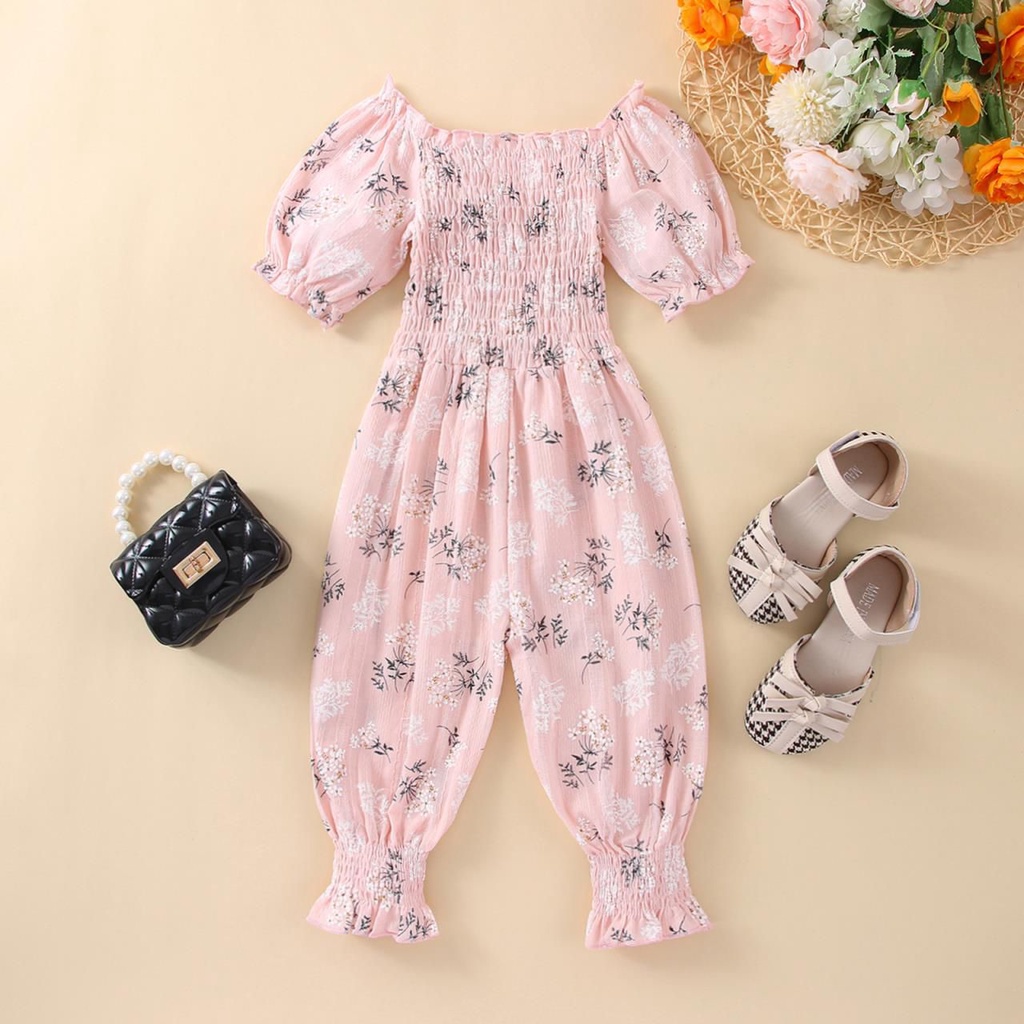 (LOLI-JKT) BD-266 SET ANAK JUMPSUIT OVERALL 6 WARNA SIZE 90-140