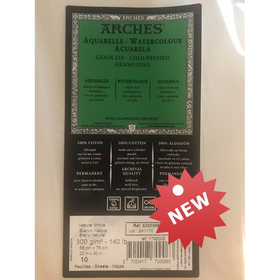 

New Best Seller Kertas Hvs / A3 28X38Cm Arches Paper/Kertas Arches Watercolor Cold Press