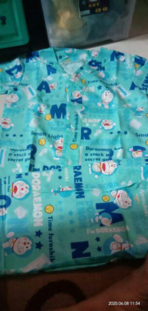 Piyama Doraemon Pintu Ajaib Biru Muda