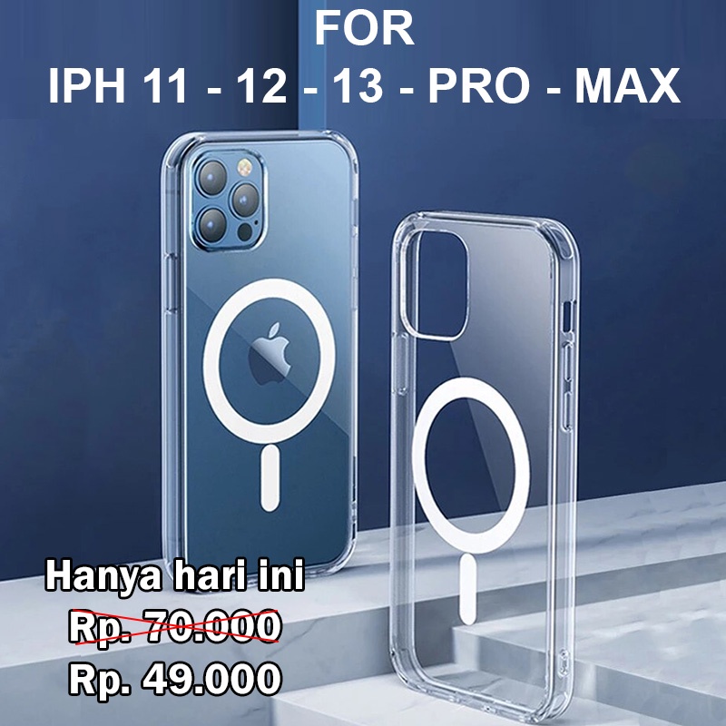 ready  magsafe case iphone 11 12 13 pro max softcase casing hp cover ultra thin clear support wirele