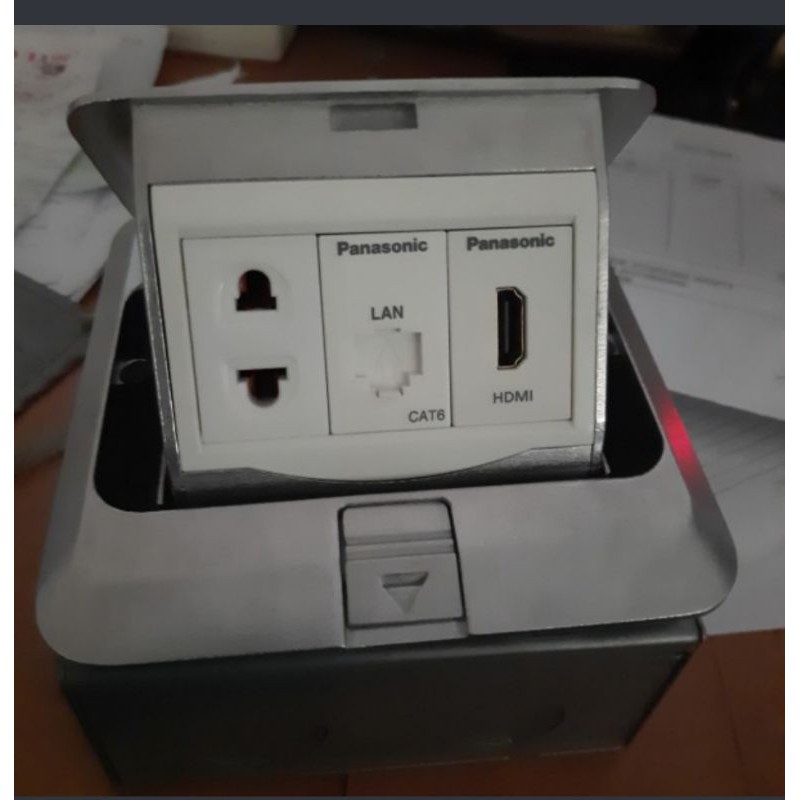 stop kontak lantai hdmi cat6 cat 6 panasonic floor soket cat6