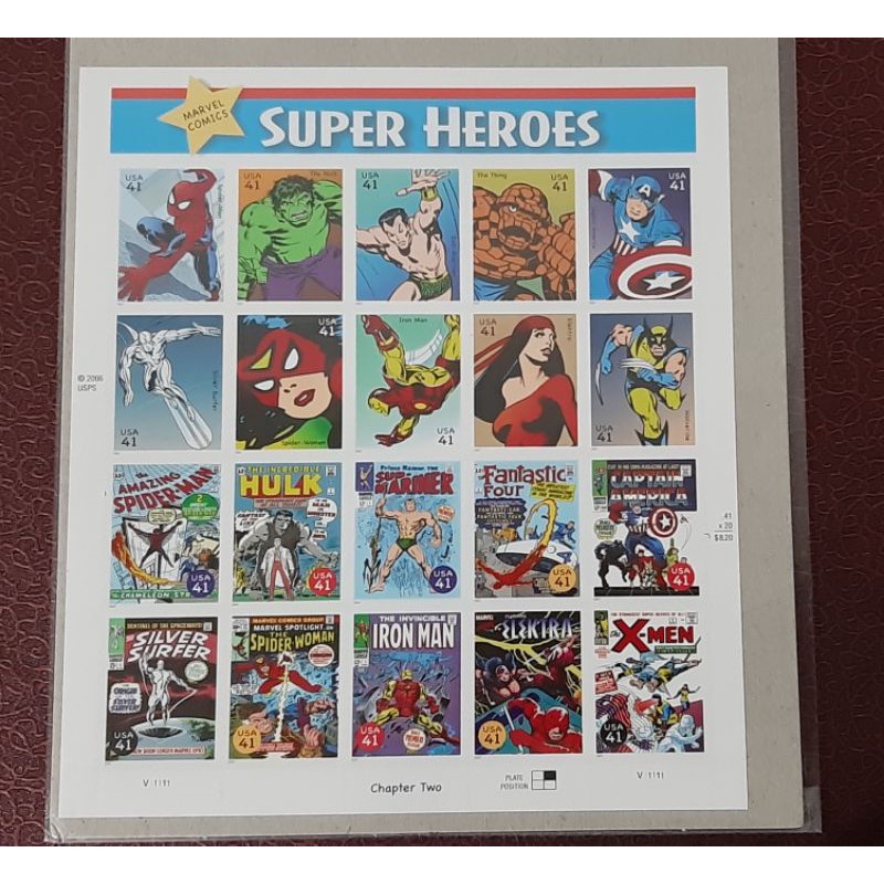 

USA stamps - serie Super Heroes