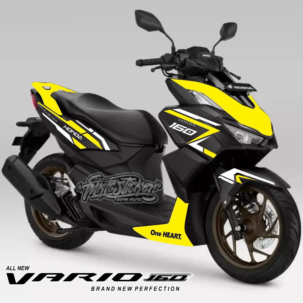 CUTTING STICKER ALL NEW HONDA VARIO 160 MOTOR HITAM