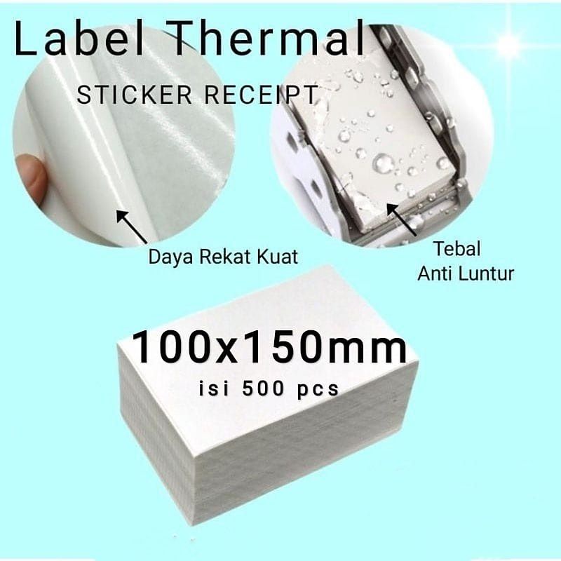

REJEKI 9393 - NEW KERTAS THERMAL 100 x 150 A6 ISI 500 PCS MIDEL LIPAT BARCODE