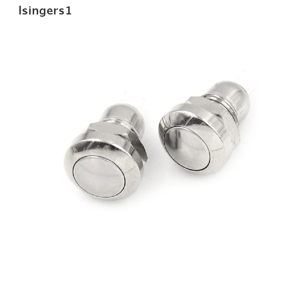 (lsingers1) 2pcs Saklar Tombol Tekan Momentary Mini Micro 2-pin 8mm Bahan Metal Anti Air