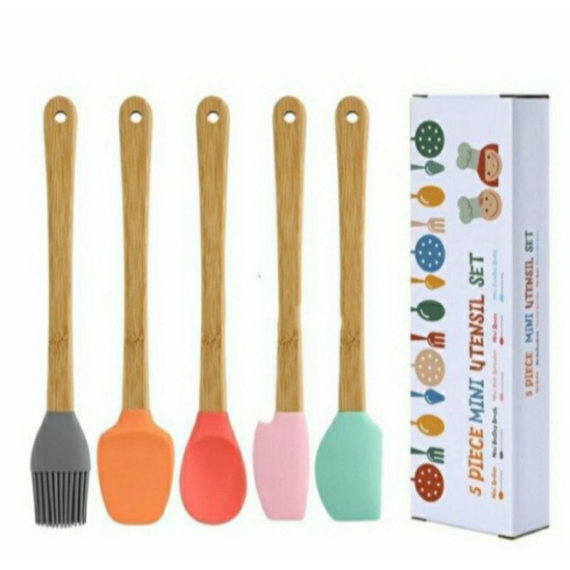 Spatula Set Rainbow / sutil mini set / spatula silikon / sutil murah