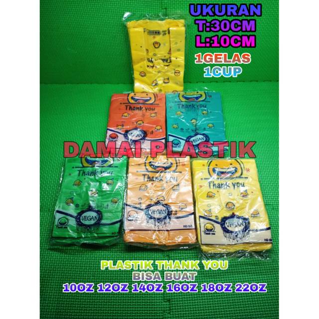 ISI:-/+86 KANTONG TENTENG KRESEK SMILE POP ICE PLASTIK OZ 1 GELAS 1 CUP THANK YOU TAKE AWAY BUBBLE