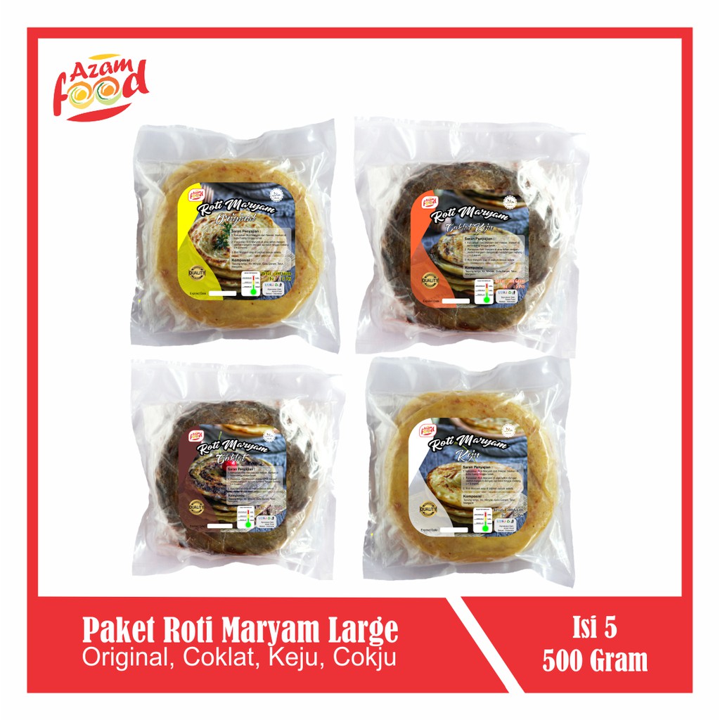 

Ssl09 [PAKET 4 MIX] ROTI MARYAM ORIGINAL, COKELAT, KEJU & COKJU LARGE
