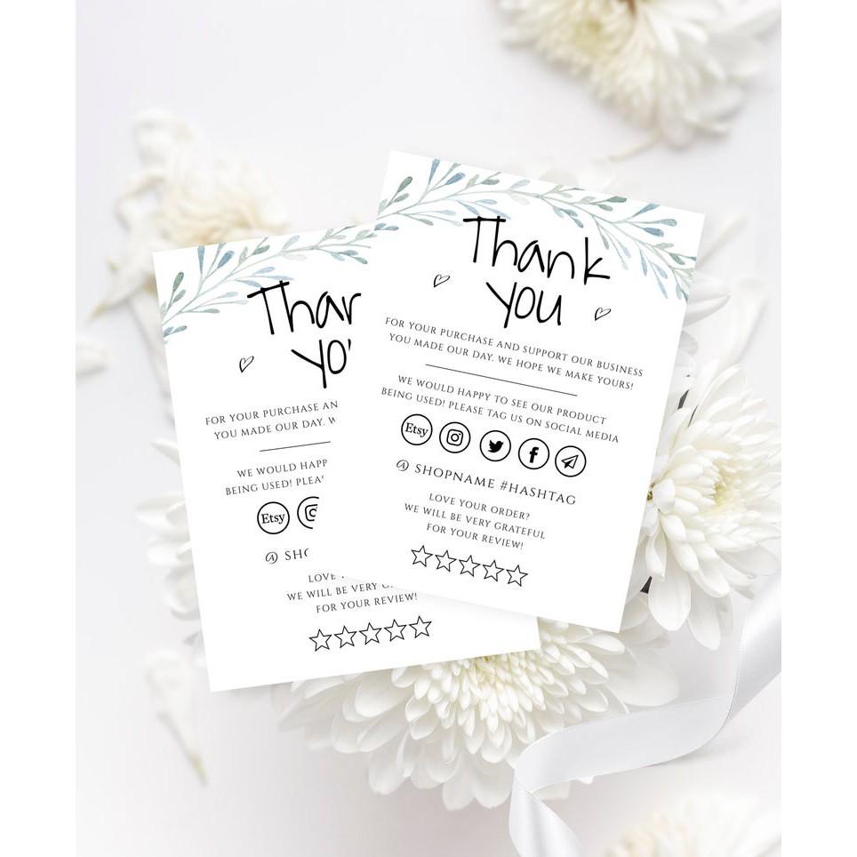 

Cetak Kartu Terima Kasih Thank You Card Custom (Isi 100 Lembar)