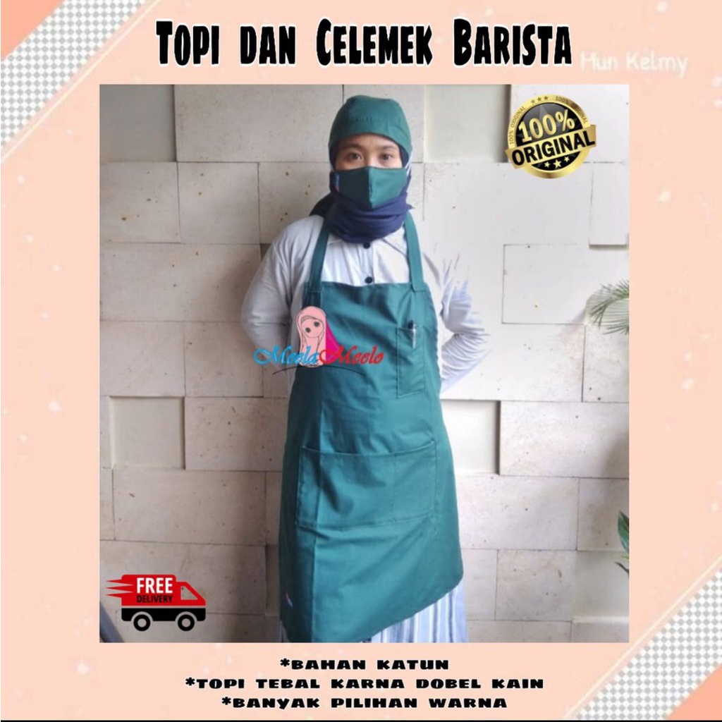 Apron Motif Dewasa| celemek murah bahan katun | Apron masak