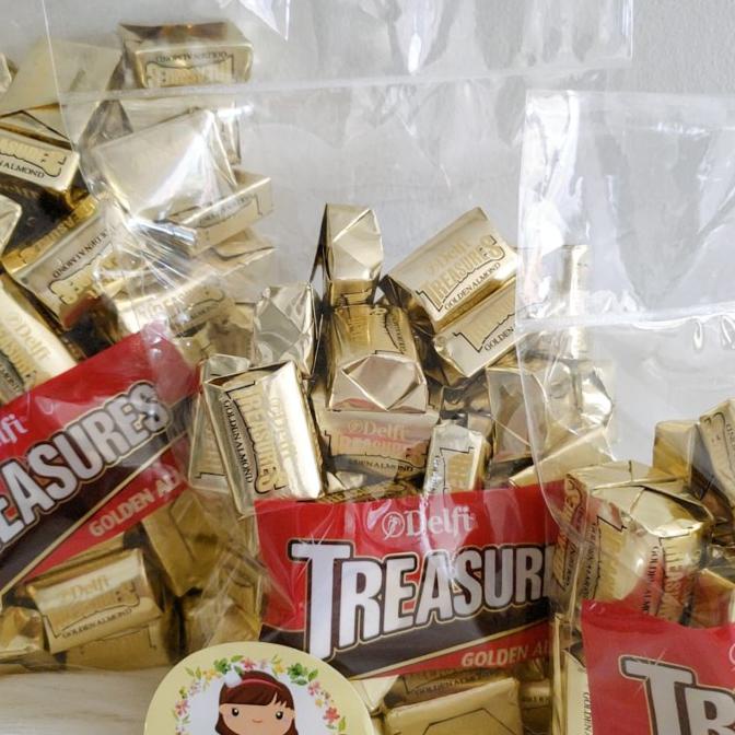 

500gr delfi treasure almond - coklat kiloan pabrikan