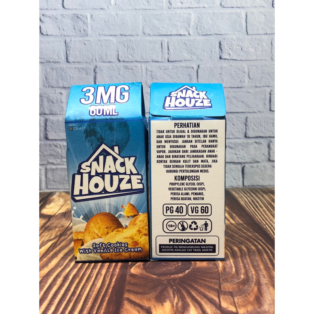 SNACK HOUZE SOFT COOKIES WITH VANILLA ICE CREAM 60ML - AUTHENTIC