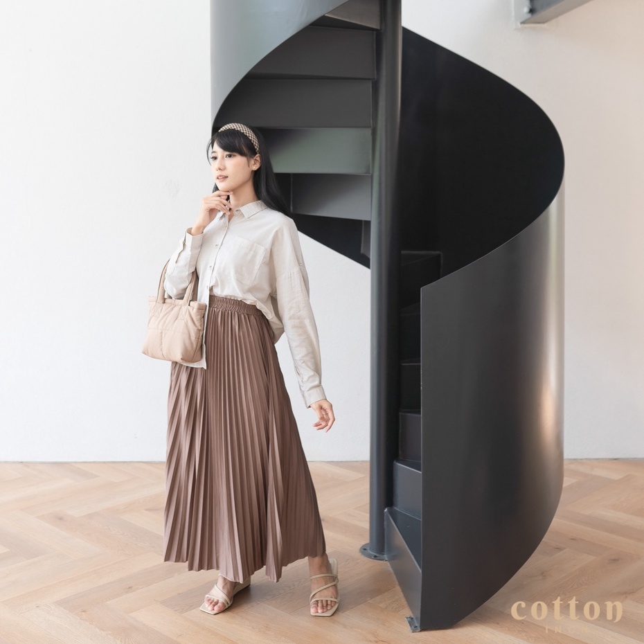 	 Cotton Inch - Kalula Rok Plisket Panjang Wanita	