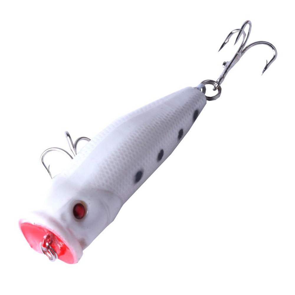 HENGJIA 1pcs 7.5cm/10g Luminous Popper Umpan Pancing Topwater Ikan Fishing Lure Swimbait Bass Tackle