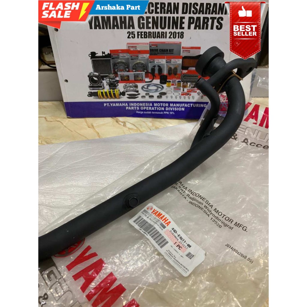 PROMO LEHER KNALPOT XEON LAMA CARBU KARBU ASLI ORI YAMAHA 44D-E4611-00 PASTI ASLI ORIGINAL