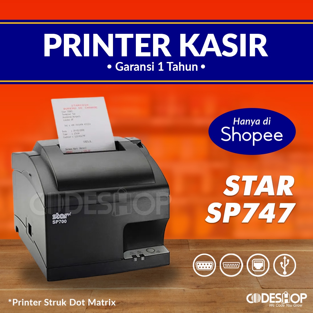 Printer Kasir Dot Matrix Star SP747 Autocutter