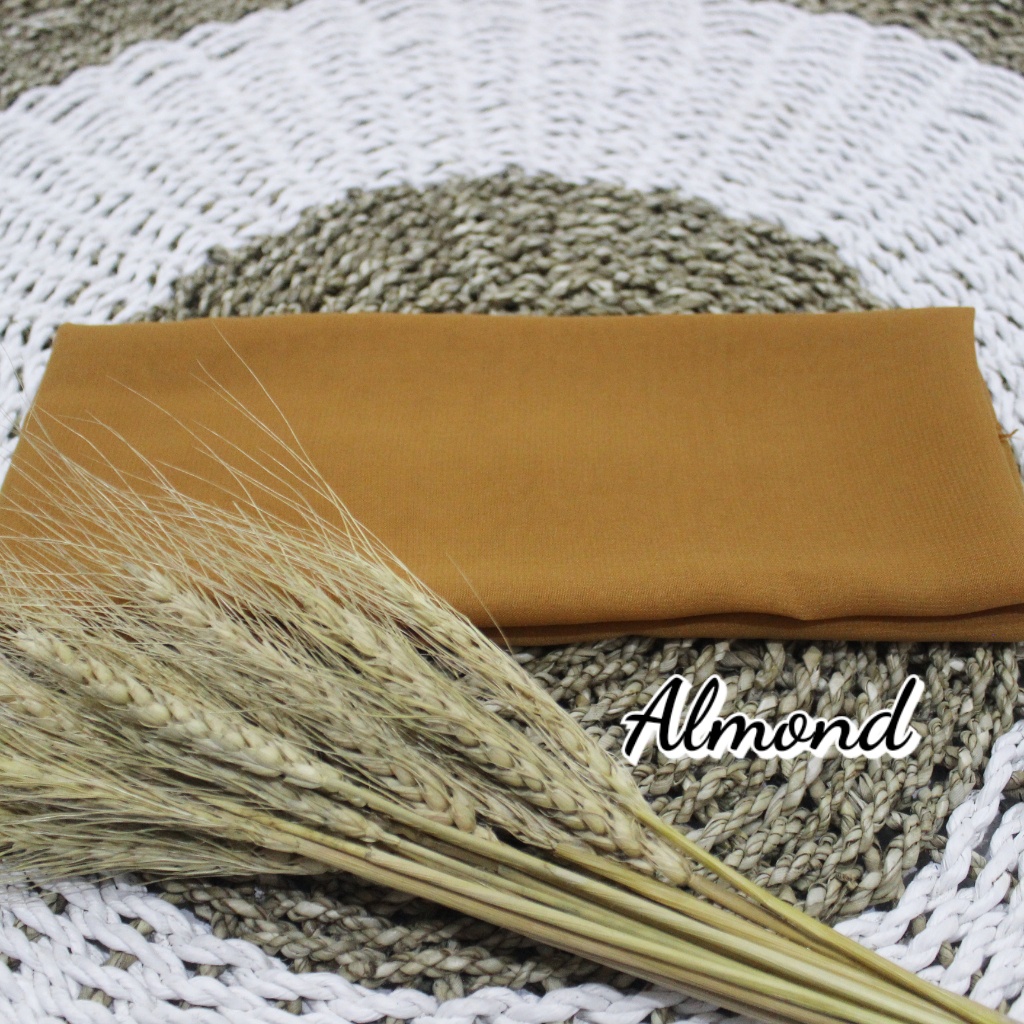 Selendang Sifon Hycon / Senteng 2.4m/ Selendang Bali / Senteng-Almond