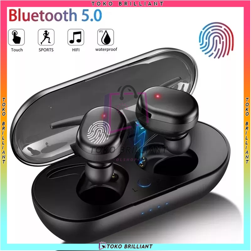 Bisa Bayar COD - TWS Y30 Bluetooth Earphone Nirkabel Headphone Kontrol Sentuh Olahraga Earbud Mikrofon  Headset TWS