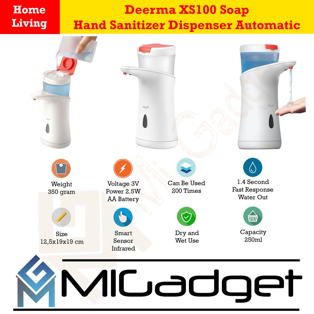 Deerma XS100 Soap / Hand Sanitizer Dispenser Automatic Sensor
