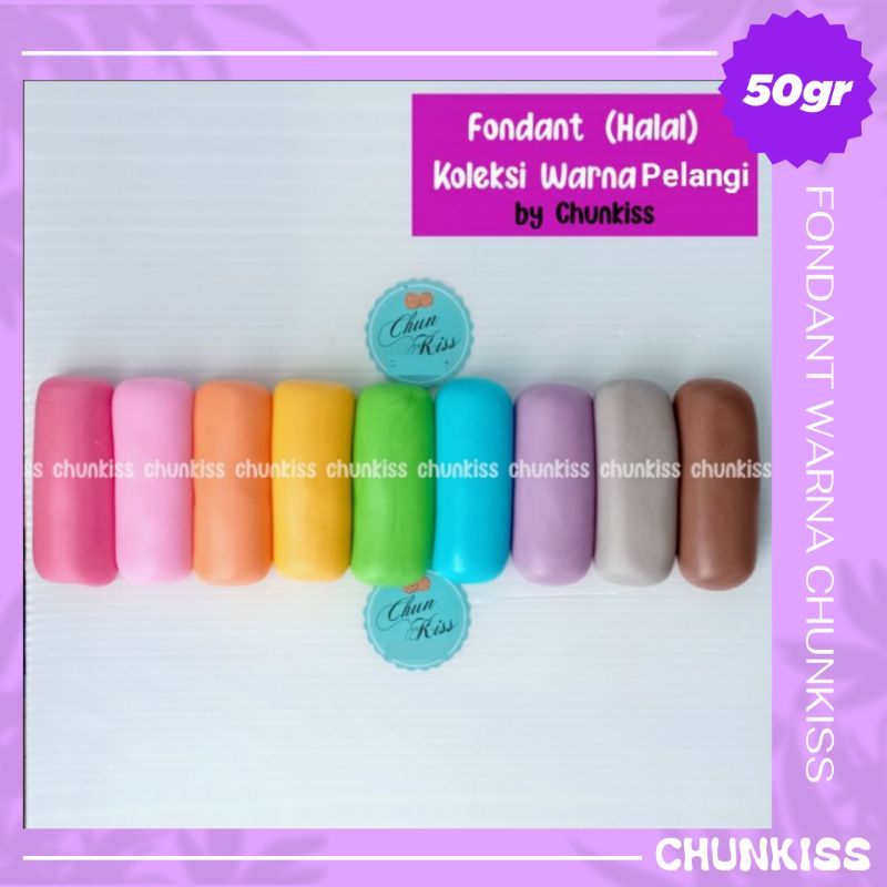 FONDANT WARNA 50 GRAM- SUDAH BONUS CUP PENYIMPANAN