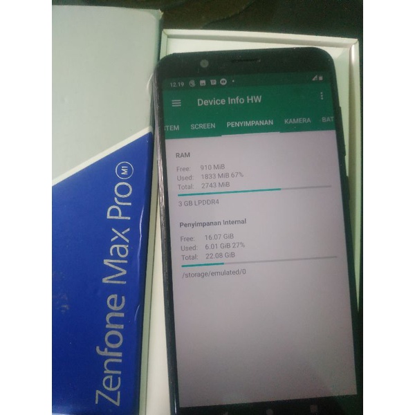 mesin hidup + mati asus zenfone max pro m1