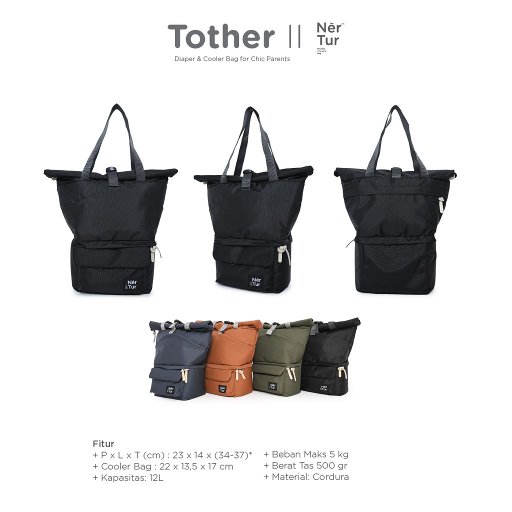 NERTUR Tas Perlengkapan Bayi Diaper &amp; Cooler Bag Tother II