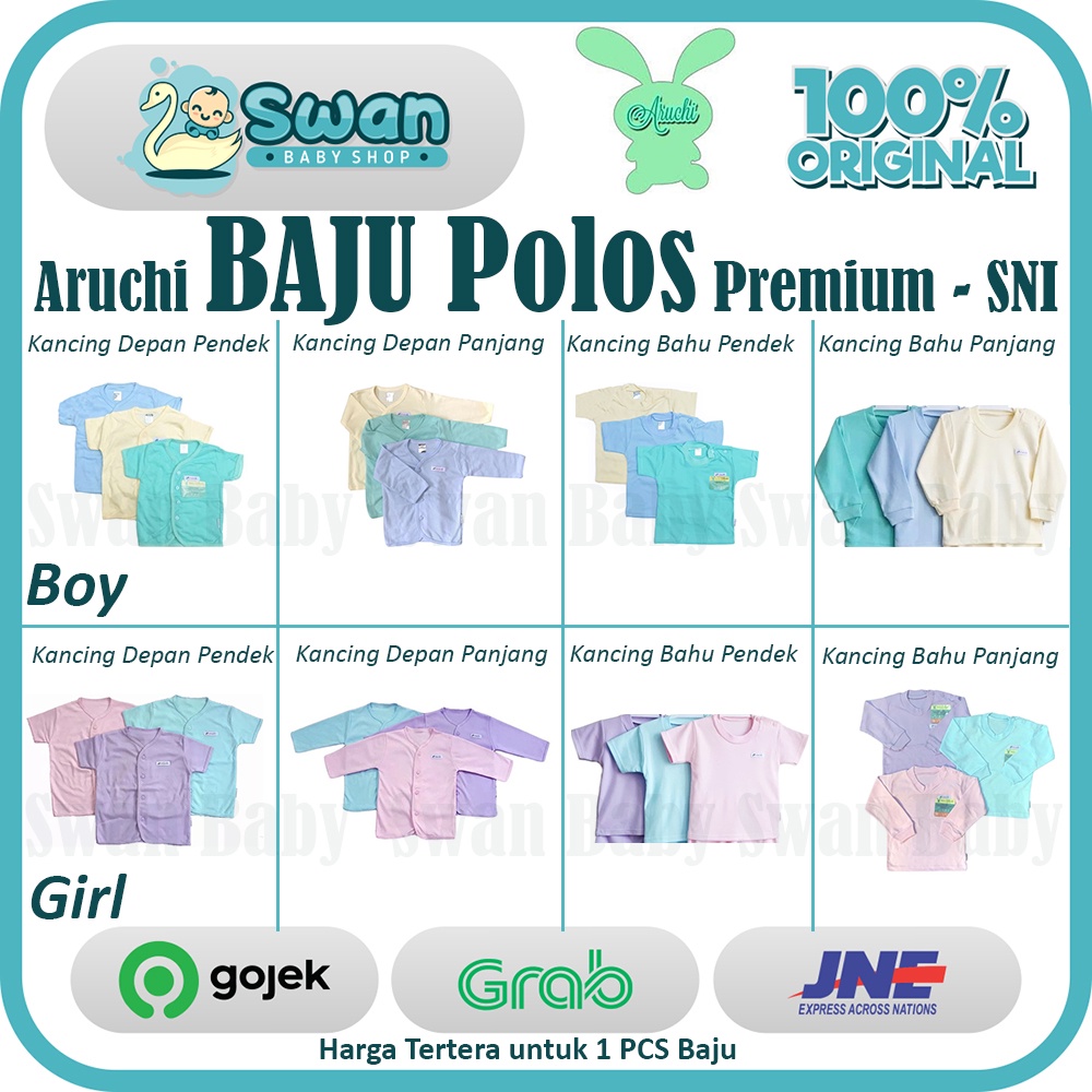 Aruchi Baju Polos Anak dan Bayi Boy and Girl